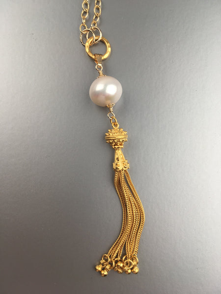 Pearl and Tassel Pendant