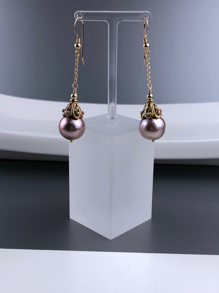 Multicolor Freshwater Pearl Dangling Earrings