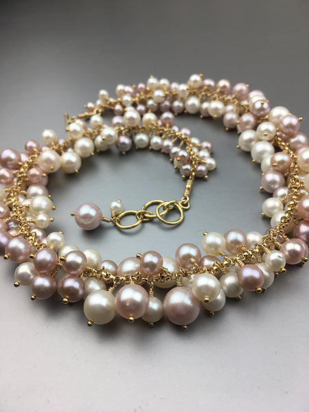 Pearl Cluster Necklace