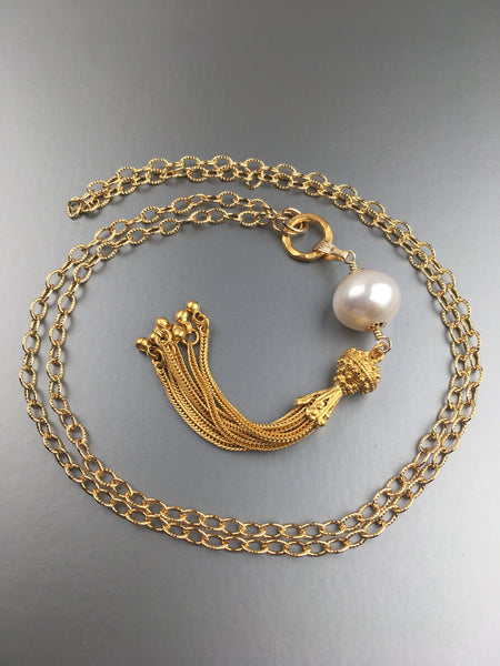 Pearl and Tassel Pendant