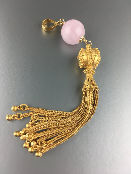 Morganite Tassel Pendant
