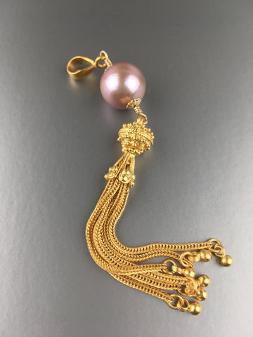 Multicolor Pearl Tassel Pendant