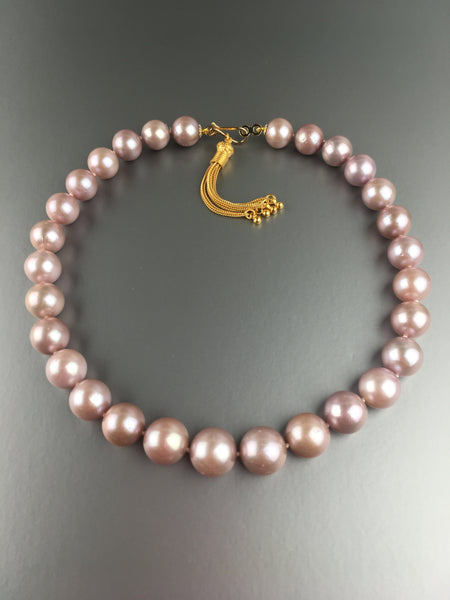Freshwater Pearl Necklace (London Mauve Pink)