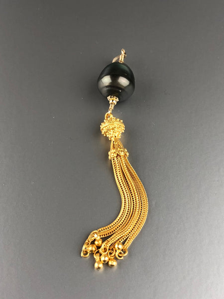 Tahitian Pearl with Vermeil Tassel
